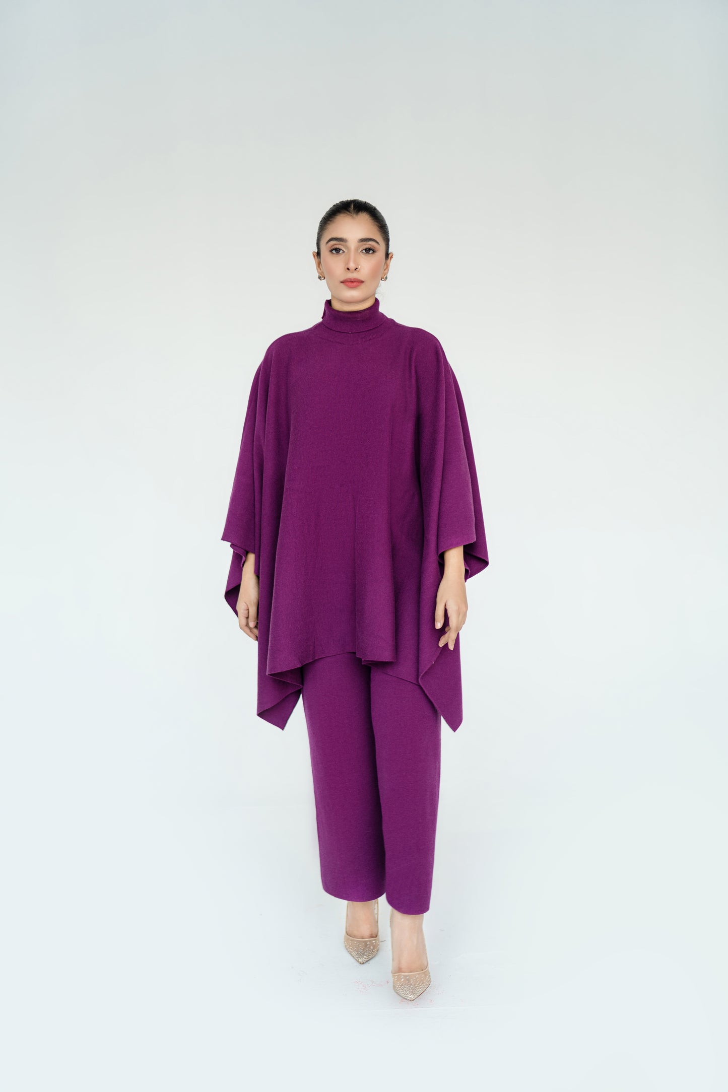 Plum Poncho Set